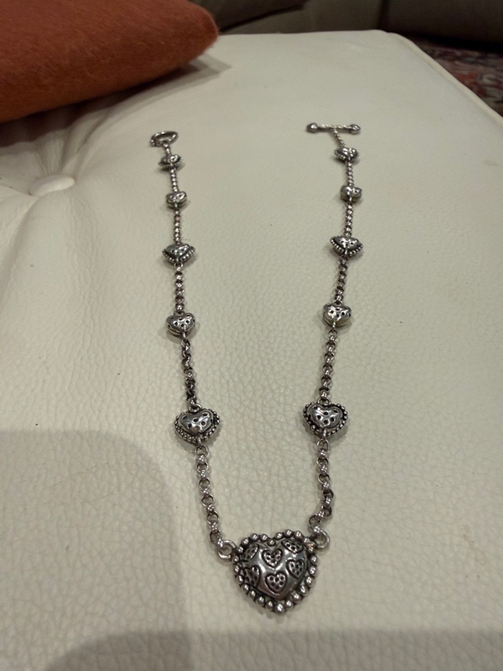 John Hardy Silver Heart Charm Chain Necklace